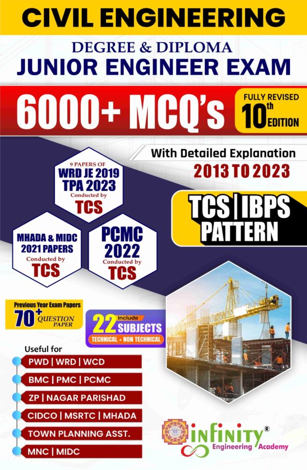 Infinity- Civil Engineering, Junior Engineer Exams 6000+ MCQs