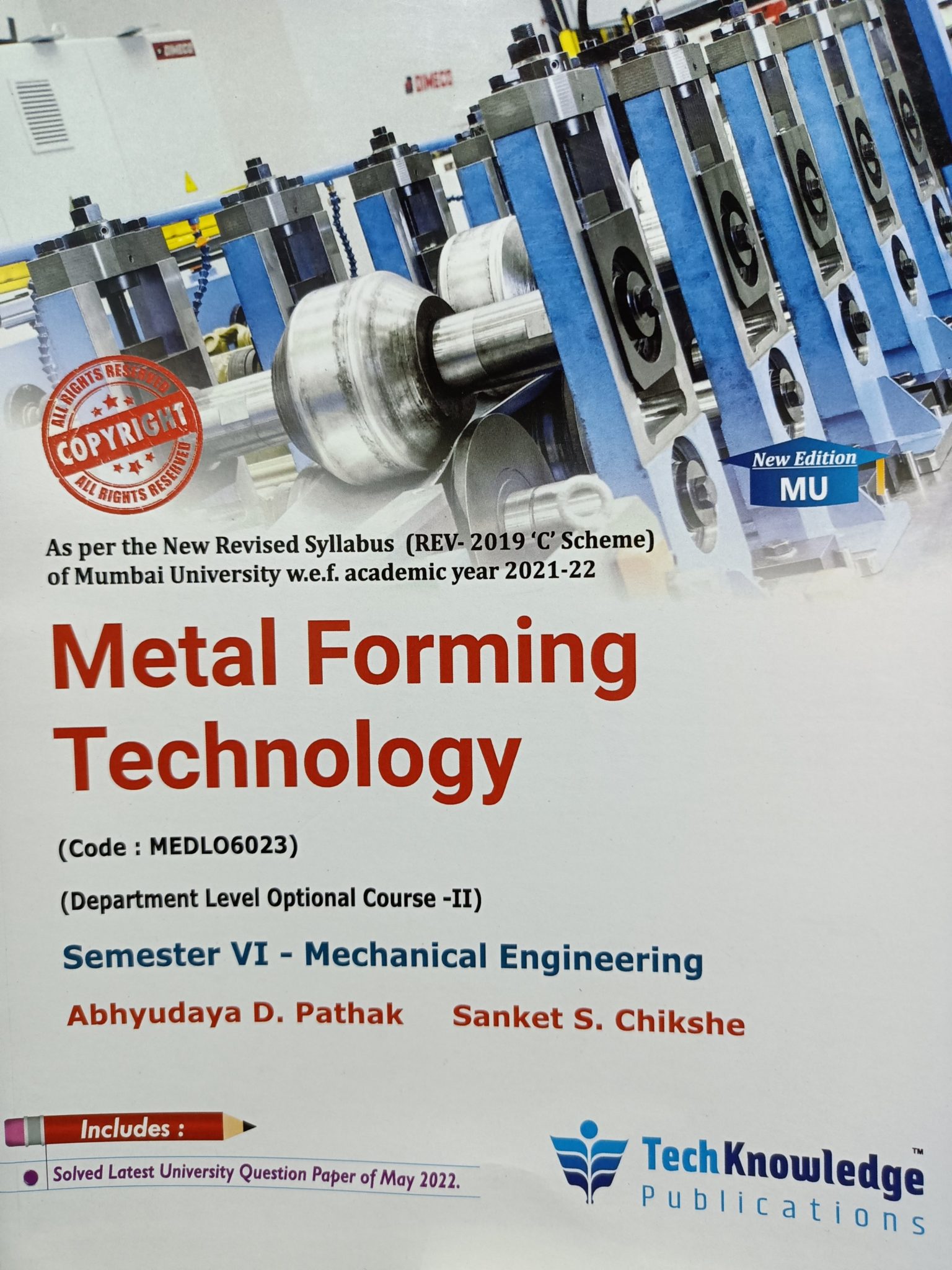 Techknowledge Metal Forming Technology MU bookwalas