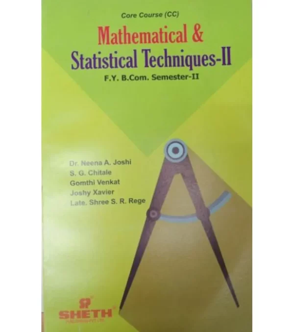 Sheth - Mathematical & Statistical Techniques - II, FYBCom Sem II